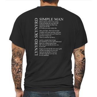 Lynyrd Skynyrd Simple Man Lyrics Mens Back Print T-shirt | Favorety DE