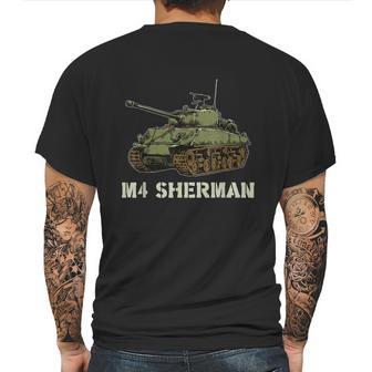 M4 Sherman American Ww2 Tank World War Graphic Design Printed Casual Daily Basic Mens Back Print T-shirt | Favorety UK