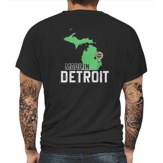 Made In Detroit Michigan State Map Motor City Area 313 Gift Mens Back Print T-shirt | Favorety AU