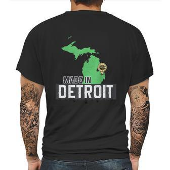 Made In Detroit Michigan State Map Motor City Area Graphic Design Printed Casual Daily Basic Mens Back Print T-shirt | Favorety UK