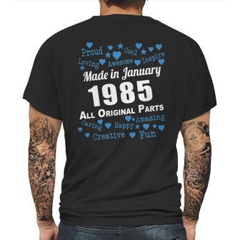 Made In January 1985 All Original Parts Shirts January 1985 T-Shirt Born January 1985 January 1985 All Original Parts 1985S Shirts Born In January 1985 Mens Back Print T-shirt | Favorety UK