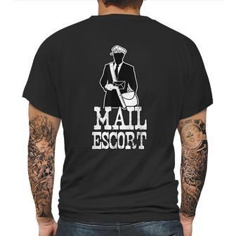 Mail Escort Postal Worker Scan Barcodes Delivery Mens Back Print T-shirt | Favorety CA