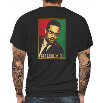 Malcolm X Retro Polo Mens Back Print T-shirt | Favorety AU