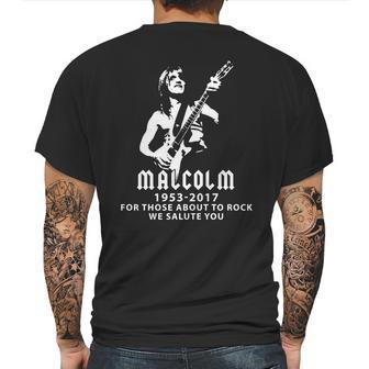 Malcolm Young Mens Back Print T-shirt | Favorety AU