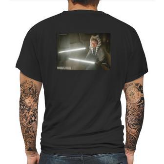 The Mandalorian Ahsoka Tano Lightsaber Battle Mens Back Print T-shirt | Favorety UK