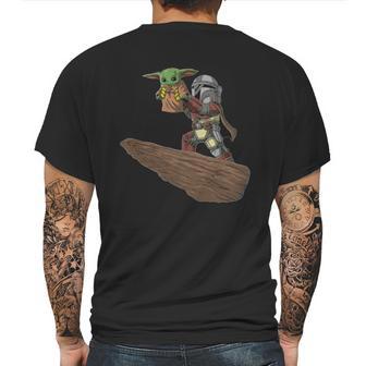 The Mandalorian Boba Fett Baby Yoda Mens Back Print T-shirt | Favorety CA