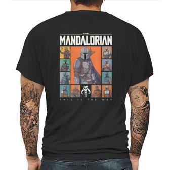 The Mandalorian Character Grid This Is The Way Mens Back Print T-shirt | Favorety AU