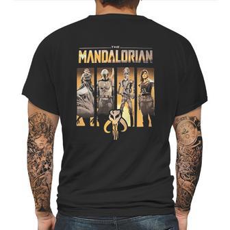 The Mandalorian Character Panel Mens Back Print T-shirt | Favorety