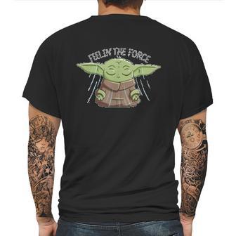 The Mandalorian The Child Feelin The Force Mens Back Print T-shirt | Favorety