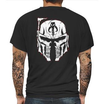 Mandalorian Face - Star Wars Movie Mens Back Print T-shirt | Favorety DE