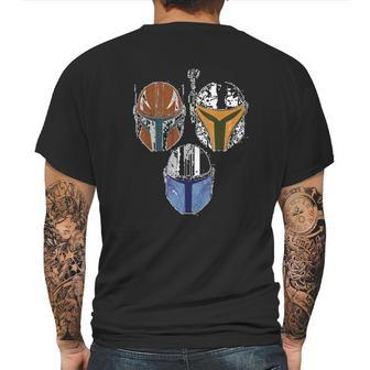 The Mandalorian Helmets Mens Back Print T-shirt | Favorety CA