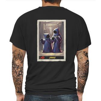 The Mandalorian Jawas Trading Card Mens Back Print T-shirt | Favorety