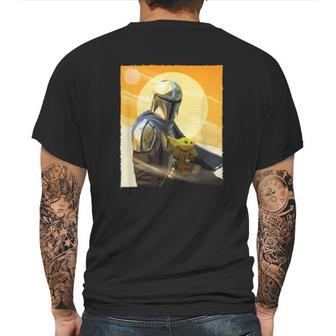 The Mandalorian Mando And The Child Clan Of Two Mens Back Print T-shirt | Favorety CA