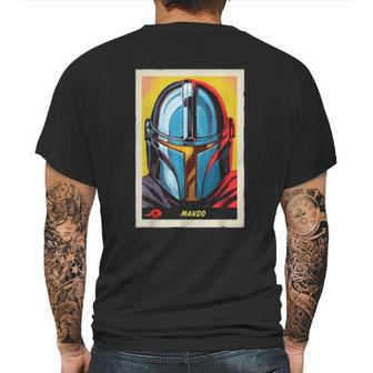 The Mandalorian Mando Trading Card Mens Back Print T-shirt | Favorety CA