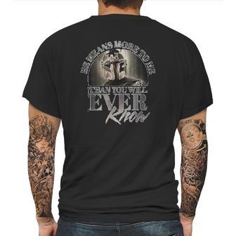 The Mandalorian He Means More To Me Than You Will Ever Know Mens Back Print T-shirt | Favorety CA