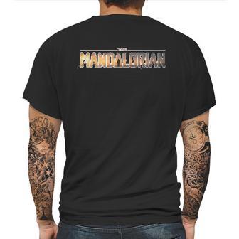 The Mandalorian Series Logo Mens Back Print T-shirt | Favorety