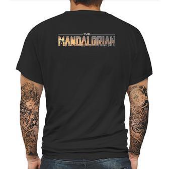 The Mandalorian Series Logo Mens Back Print T-shirt | Favorety