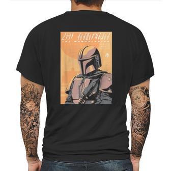 The Mandalorian Vintage Poster Mens Back Print T-shirt | Favorety