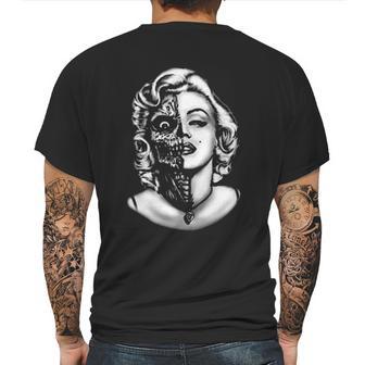 Mens Marilyn Monroe Half Skull Mens Back Print T-shirt | Favorety AU