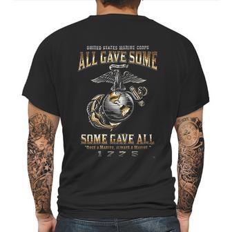 Marine Corps Polo Usmc Marine Corps All Gave Some Mens Back Print T-shirt | Favorety UK