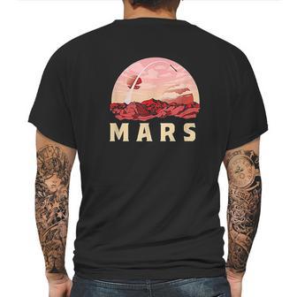 Mars Retro Minimalist 80S Style Martian Space Mens Back Print T-shirt | Favorety DE