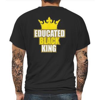 Martin Luther King Jr Day Educated Black King Mens Back Print T-shirt | Favorety DE