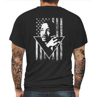 Martin Luther King Jr Distressed Usa Flag Mens Back Print T-shirt | Favorety