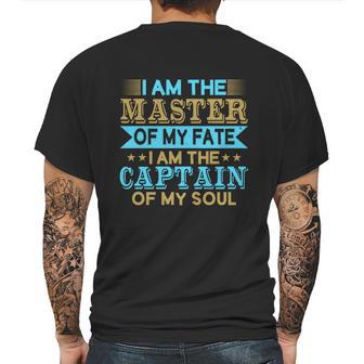 I Am The Master Of My Fate I Am The Captain Of My Soul Mens Back Print T-shirt | Favorety DE