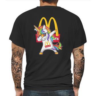 Mcdonalds Unicorn Dabbing Mens Back Print T-shirt | Favorety DE