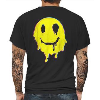 Melting Smiley Face Halloween Mens Back Print T-shirt | Favorety AU