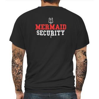 Mermaid Security Funny Swimming Gift Trident Mens Back Print T-shirt | Favorety UK