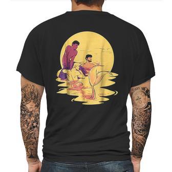 Merman Genderfluid Lgbtq Fantasy Art Mens Back Print T-shirt | Favorety DE