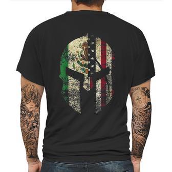 Mexican American Spartan Helmet Chicano Pride Mens Back Print T-shirt | Favorety DE