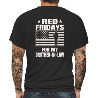 Military Red Fridays For Brother In Law Mens Back Print T-shirt | Favorety UK