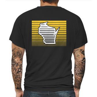 Milwaukee Wisconsin Retro Gradient Stripes Mens Back Print T-shirt | Favorety DE