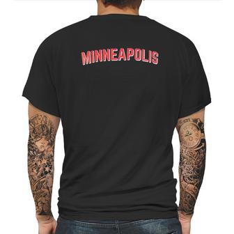 Minneapolis Classic Retro City Grey Style Minnesota Mens Back Print T-shirt | Favorety