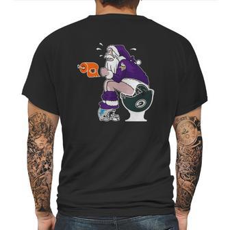 Minnesota Vikings Vs Detroit Lions Chicago Bears Green Bay Packers Santa Claus Shirt Mens Back Print T-shirt | Favorety CA