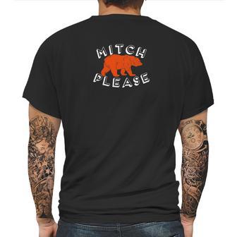 Mitch Please Orange Bear Funny Mens Back Print T-shirt | Favorety CA