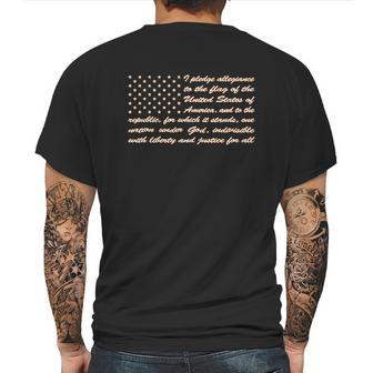 Mixtbrand Amerian Flag Pledge Of Allegiance Mens Back Print T-shirt | Favorety