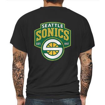 Mohammadgibson Seattle Supersonics Fashion Mens Back Print T-shirt | Favorety