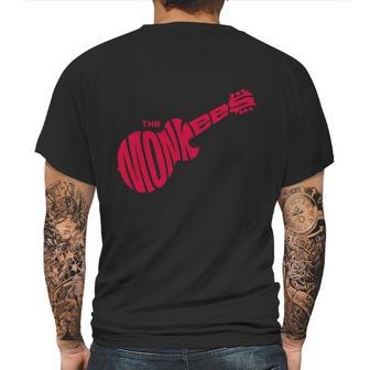 The Monkees Band Logo Pink Mens Back Print T-shirt | Favorety CA