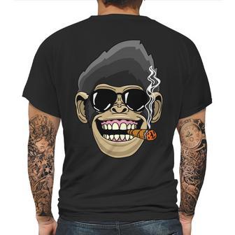 Monkey Smoking Cigar Mens Back Print T-shirt | Favorety CA