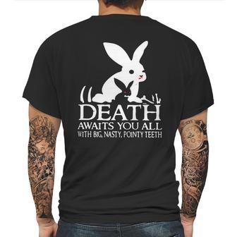 Monty Python Rabbit Death Awaits You All With Big Nasty Pointy Teeth Mens Back Print T-shirt | Favorety CA