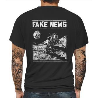 Moon Landing Hoax Apollo 11 1969 Conspiracy Theory Fake News Mens Back Print T-shirt | Favorety UK