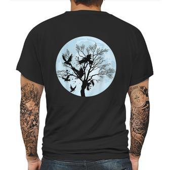 Moonlight Night Black Crow Forest Animal Bird Raven Mens Back Print T-shirt | Favorety AU