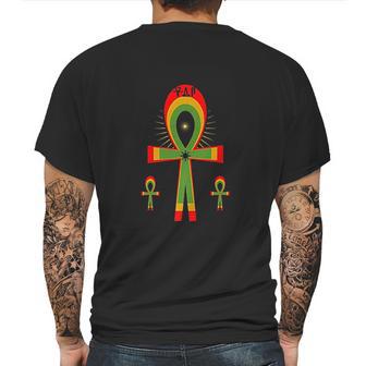 Moorish American Ankh Mens Back Print T-shirt | Favorety DE