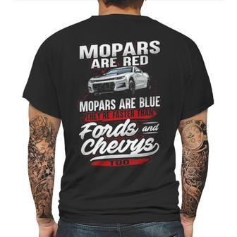 Mopars Are Red Mens Back Print T-shirt | Favorety