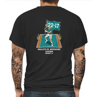 Mormons Vs Mullets 2020 Mens Back Print T-shirt | Favorety