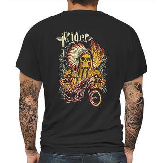 Motorcycle Indian Rider Mens Back Print T-shirt | Favorety DE