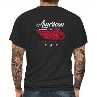 Motorcycle Rider American Motorcycle Indian Bikers Club Mens Back Print T-shirt | Favorety AU